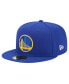 Men's Royal Golden State Warriors Court Sport Leather Applique 59Fifty Fitted Hat