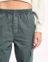 ASOS DESIGN Tall washed cargo trouser with cuff hem in petrol blue