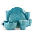 Sapphire 16 Piece Luxurious Stoneware Dinnerware, Service for 4