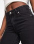 Only Chris low rise wide leg jeans in black