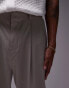 Topman wide leg trouser in stone