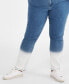 Plus Size High Rise Dip-Dye Straight-Leg Jeans, Created for Macy's