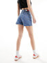 Tommy Jeans ultra high denim mom shorts in mid wash