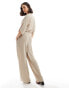 Pretty Lavish balloon sleeve shirred jumpsuit in stone