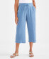 Women's Gauze Cropped Pull-On Pants, Created for Macy's