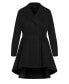 Plus Size Hi Lo Frill Coat