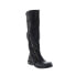 A.S.98 Tye 516338-201 Womens Black Leather Zipper Knee High Boots 6