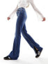 Mango straight leg jeans in dark wash blue