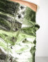 Something New x Lame. Cobain metallic button front mini skirt in green