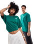 The North Face Vertical NSE logo backprint oversized t-shirt in dark green