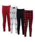 Baby Girls Baby Youth Organic Cotton Leggings 4pk, Buffalo Plaid