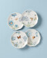 Set of 4 Butterfly Meadow Blue Assorted Dessert Plates