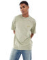 ONLY & SONS relaxed fit t-shirt with retro beast back print in washed khaki