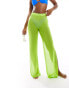 Threadbare beach trousers in lime green