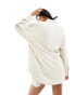 ASOS DESIGN Isabel mix & match linen look oversize beach shirt in neutral