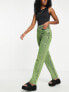 Topshop Kort jeans in zesty lime green