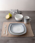 Colorscapes Layers Square Dinner Plate Set of 4, 10.75"