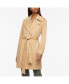 Faux Suede Trench Coat