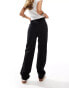 Vila Kelly high waist wide leg jeans in light black