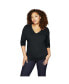 Plus Size June + Vie Long-Sleeve V-Neck One + Only Tee