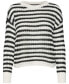 Women's Spring Striped Crochet Pullover Sweater