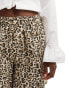 Stradivarius STR boxy short in leopard print