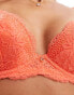 Ann Summers Sexy Lace padded plunge bra in coral