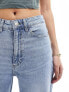 Vila high waisted wide leg jeans in light blue wash