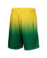 Men's Yellow and Green Seattle SuperSonics 1994/95 Hardwood Classics Fadeaway Reload 3.0 Swingman Shorts