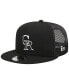 Men's Black Colorado Rockies Trucker 9FIFTY Snapback Hat