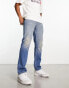 ASOS DESIGN straight leg jeans in mid wash blue