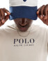 Polo Ralph Lauren lounge long sleeve t-shirt with chest text logo in cream