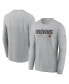 Men's Silver Cleveland Browns Infograph Lock Up Performance Long Sleeve T-shirt