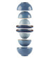 Luna Nesting Blue 8 Piece Dinnerware Set