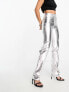 ASOS DESIGN Tall 90's straight jean in silver