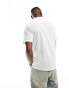 New Look short sleeve linen blend shirt in white