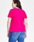 Plus Size Studded Cutout Top, Created for Macy's