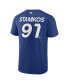 Men's Steven Stamkos Blue Tampa Bay Lightning Authentic Pro Prime Name and Number T-shirt