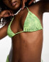 Motel pami bikini top in paisley abstract green