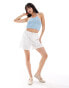 Vero Moda crochet halter top in light blue