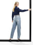 ASOS DESIGN balloon jean in tinted mid blue