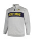 Men's Heather Gray Notre Dame Fighting Irish Big and Tall Fleece Quarter-Zip Jacket