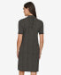 Women's Mock-Neck Jacquard Sheath Dress