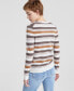 Women's Striped 100% Cashmere V-Neck Sweater, Regular & Petites, Created for Macy's