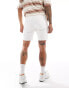 DTT stretch slim fit denim shorts in white