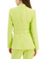 Women's Belted Wrap Collarless Blazer