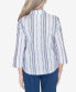 Classic Jacquard Stripe Collared Button Down Top