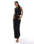 4th & Reckless tailored maxi skirt co-ord in black