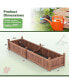 Wooden Raised Garden Bed Outdoor Rectangular Planter Box with Drainage Holes