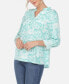 Women's Pleated Floral Print Blouse